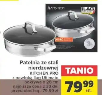 Carrefour Patelnia ze stali nierdzewnej KITCHEN PRO oferta