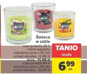 Carrefour Świeca w szkle oferta
