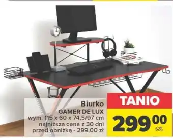 Carrefour Biurko GAMER DE LUX 299.00 oferta