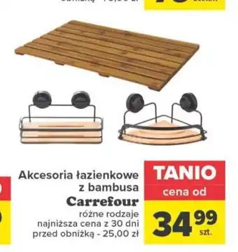 Carrefour Akcesoria łazienkowe z bambusa Carrefour oferta