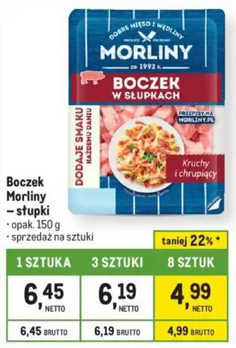 Makro Boczek Morliny - stupki 150 g oferta