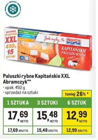 Makro Paluszki rybne Kapitańskie XXL Abramczyk 450 g oferta
