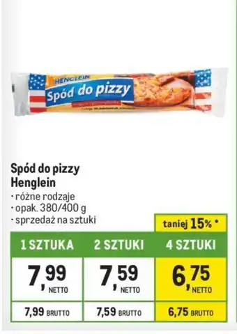 Makro Spód do pizzy Henglein 380/400 g oferta