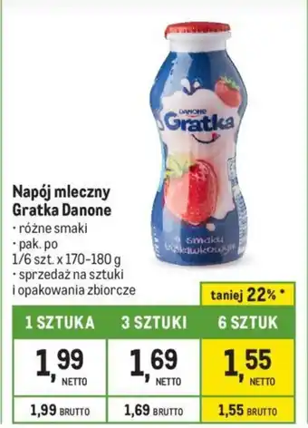Makro Napój mleczny Gratka Danone 170-180 g oferta