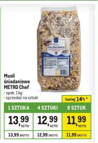 Makro Musli śniadaniowe METRO Chef 1 kg oferta
