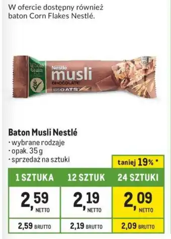 Makro Baton Musli Nestlé 35 g oferta