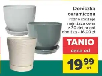 Carrefour Doniczka ceramiczna oferta