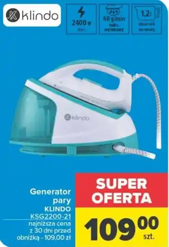 Carrefour Generator pary KLINDO KSG2200-21 oferta