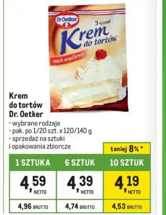 Makro Krem do tortów Dr. Oetker 120/140 g oferta