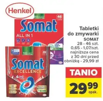 Carrefour Tabletki do zmywarki SOMAT 28-46 szt. oferta