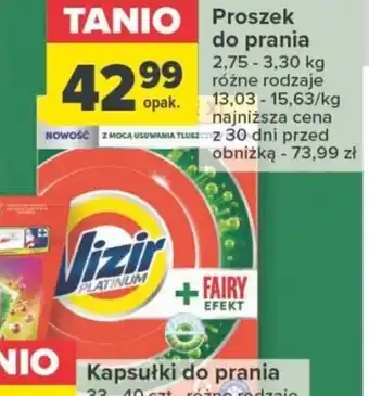 Carrefour Proszek do prania Vizir 2,75-3,30 kg oferta