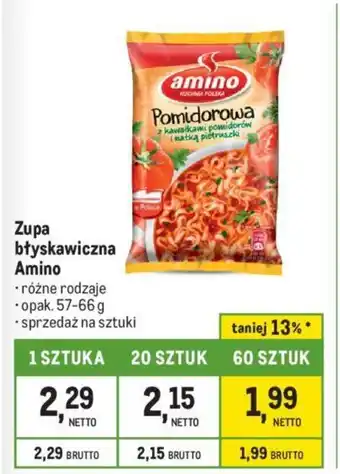 Makro Zupa błyskawiczna Amino 57-66 g oferta