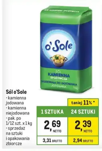 Makro Sól o'Sole 1 kg oferta