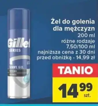 Carrefour Żel do golenia dla mężczyzn 200 ml oferta