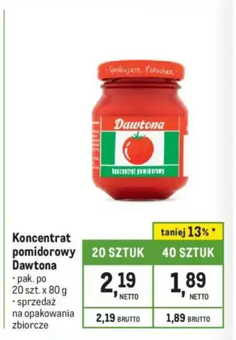 Koncentrat pomidorowy Dawtona 80 g