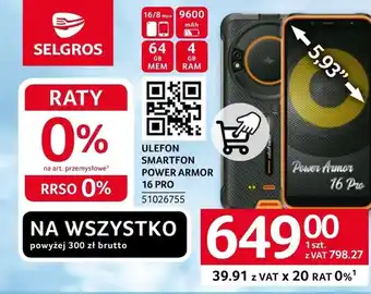 Selgros Smartfon ulefon oferta