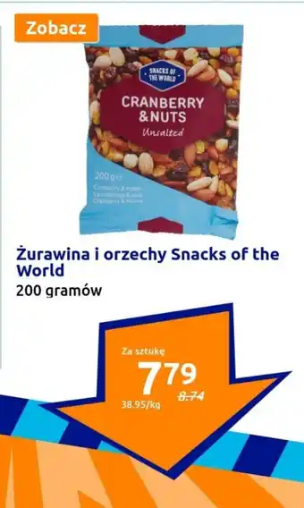 Action Żurawina i orzechy Snacks of the World 200 g oferta