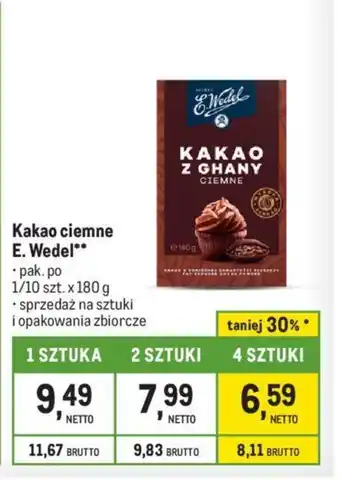 Makro Kakao ciemne E. Wedel 180 g oferta