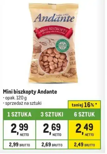 Makro Mini biszkopty Andante 120 g oferta