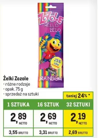 Makro Żelki Zozole 75 g oferta