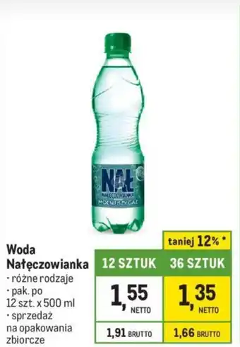 Makro Woda Nałęczowianka oferta