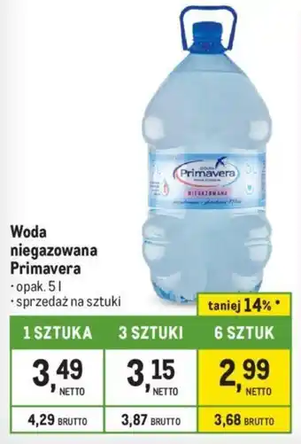 Woda niegazowana Primavera