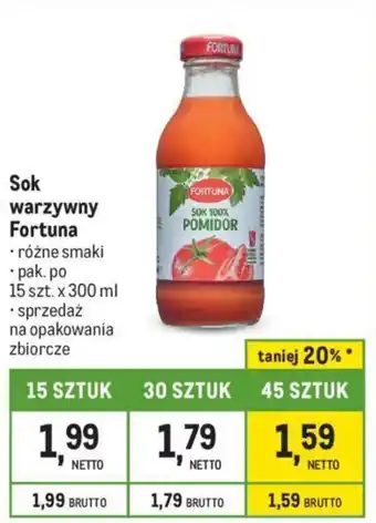 Makro Sok warzywny Fortuna oferta