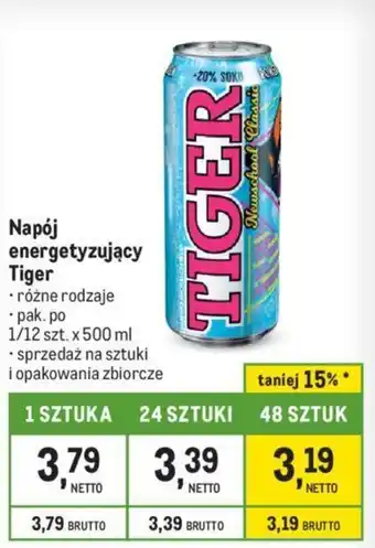 Makro Napój energetyzujący Tiger oferta