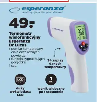Termometr wielofunkcyjny esperanza dr lucas