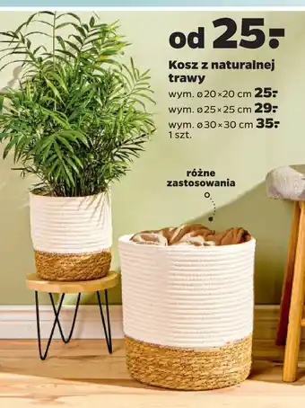Kosz z naturalnej trawy