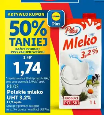 Lidl Polskie mleko UHT 3,2% 1 L oferta