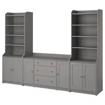 IKEA Hauga Regał, szary, 279x46x199 cm oferta