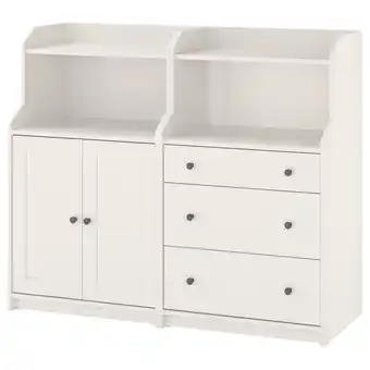 IKEA Hauga Regał, biały, 139x46x116 cm oferta