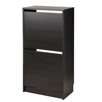 IKEA Bissa Szafka na buty, 2 przegrody, czarnybrąz, 49x28x93 cm oferta