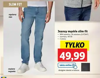 Lidl Jeansy męskie slim fit oferta