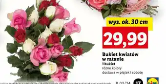 Lidl Bukiet kwiatów w ratanie 1 bukiet oferta