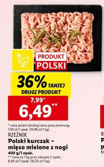 Lidl Polski kurczak - mięso mielone z nogi 400 g oferta