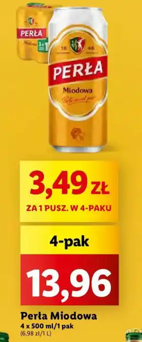 Lidl Perła Miodowa 4 x 500 ml oferta