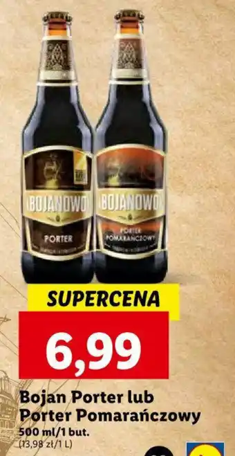 Lidl Bojan Porter lub Porter Pomarańczowy 500 ml/1 but. oferta