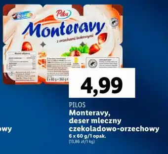 Lidl Monteravy, deser mleczny czekoladowo-orzechowy 6 x 60 g oferta