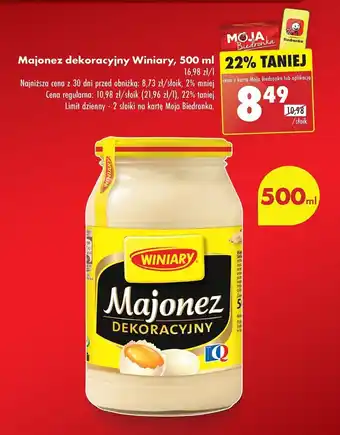 Biedronka Majonez dekoracyjny Winiary, 500 ml oferta