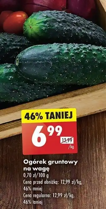 Biedronka Ogórek gruntowy na wagę 1 kg oferta