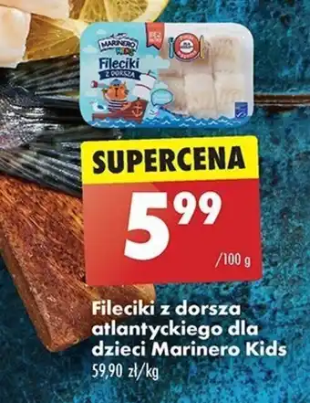 Biedronka Fileciki z dorsza atlantyckiego dla dzieci Marinero Kids 100 g oferta