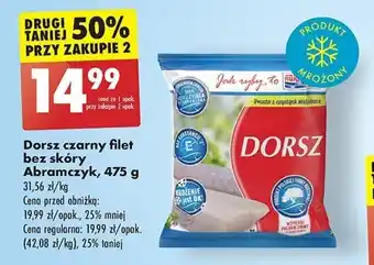 Biedronka Dorsz czarny filet bez skóry Abramczyk, 475 g oferta