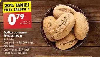 Biedronka Bułka poranna fitness, 80 g oferta