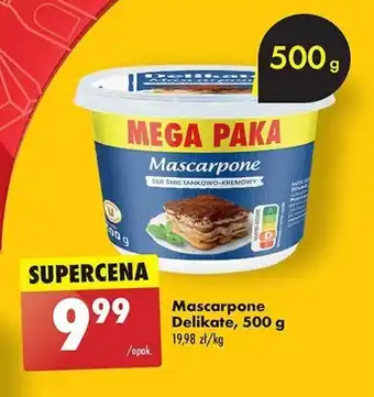 Biedronka Mascarpone Delikate, 500 g oferta