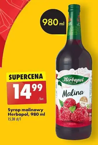 Biedronka Syrop malinowy Herbapol, 980 ml oferta
