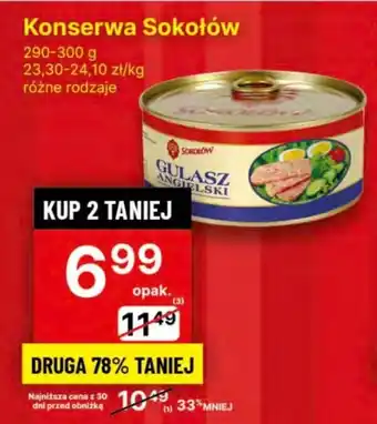 Delikatesy Centrum Konserwa Sokołów 290-300 g oferta