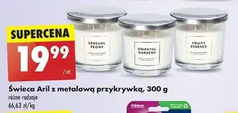 Biedronka Świeca Aril z metalową przykrywką, 300 g oferta