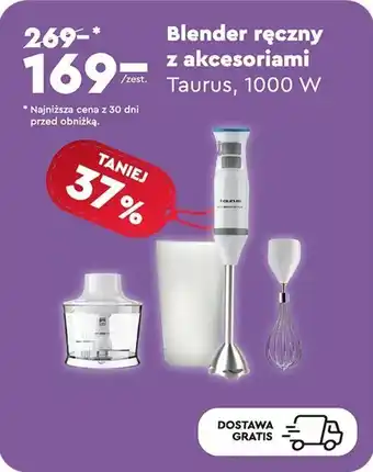 Biedronka Blender ręczny z akcesoriami Taurus, 1000 W oferta